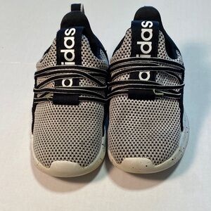 Adidas Kids Black and Cream Sneakers
